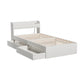 Maeve Bed Frame with Charging Ports and 2 Drawers - White Single