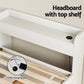 Maeve Bed Frame with Charging Ports and 2 Drawers - White Single