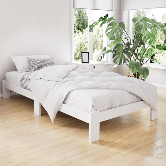 Marble Bed & Mattress Package - White King Single