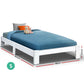 Marble Bed & Mattress Package - White Single