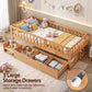 Harlem Kids Bed Frame with 3 Storage Drawer Montessori Bed - Natural Single