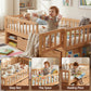 Harlem Kids Bed Frame with 3 Storage Drawer Montessori Bed - Natural Single