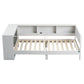 Sydney Solid Wood Corner Platform Bed Frame with Built-in Desk - White Single