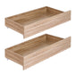 Ornel Set of 2 Under Bed Storage with Wheels Rolling Wooden Drawers King Single & Queen