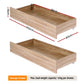Ornel Set of 2 Under Bed Storage with Wheels Rolling Wooden Drawers King Single & Queen
