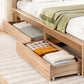 Ornel Set of 2 Under Bed Storage with Wheels Rolling Wooden Drawers King Single & Queen