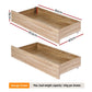 Ornel Set of 2 Under Bed Storage with Wheels Rolling Wooden Drawers Single & Double