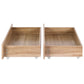 Ornel Set of 2 Under Bed Storage with Wheels Rolling Wooden Drawers Single & Double