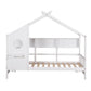 Karelia Kids Bed Frame House Bed Solid Wood Montessori Bed for Toddler  - White Single