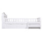 Tarsia Bed Frame Storage Drawers Montessori Bed with Headboard USB Ports & Led Light  - White Single