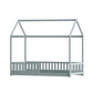 Topaz Bed & Mattress Package with 34cm Mattress House Design with Trundle - Grey Single