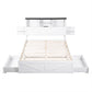 Madrid Bed Frame with Storage Drawers White Platform LED - White Double
