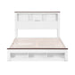Mysha Bed Frame with Storage Bookcase Headboard and Footboard - White Double