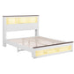 Mysha Bed Frame with Storage Bookcase Headboard and Footboard - White Double
