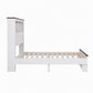 Mysha Bed Frame with Storage Bookcase Headboard and Footboard - White King Single