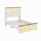 Mysha Bed Frame with Storage Bookcase Headboard and Footboard - White Single