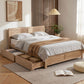 Annie Bed Frame with 2 Drawers - Natural Double
