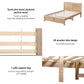 Annie Bed Frame Wooden Acacia No Drawers - Wood King Single