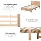 Annie Bed Frame with 2 Drawers - Natural King Single