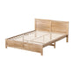 Lithara Bed & Mattress Package with 32cm Mattress Wooden Bed No Drawers - Wood Queen