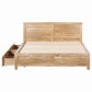 Annie Bed Frame with 2 Drawers - Natural Queen