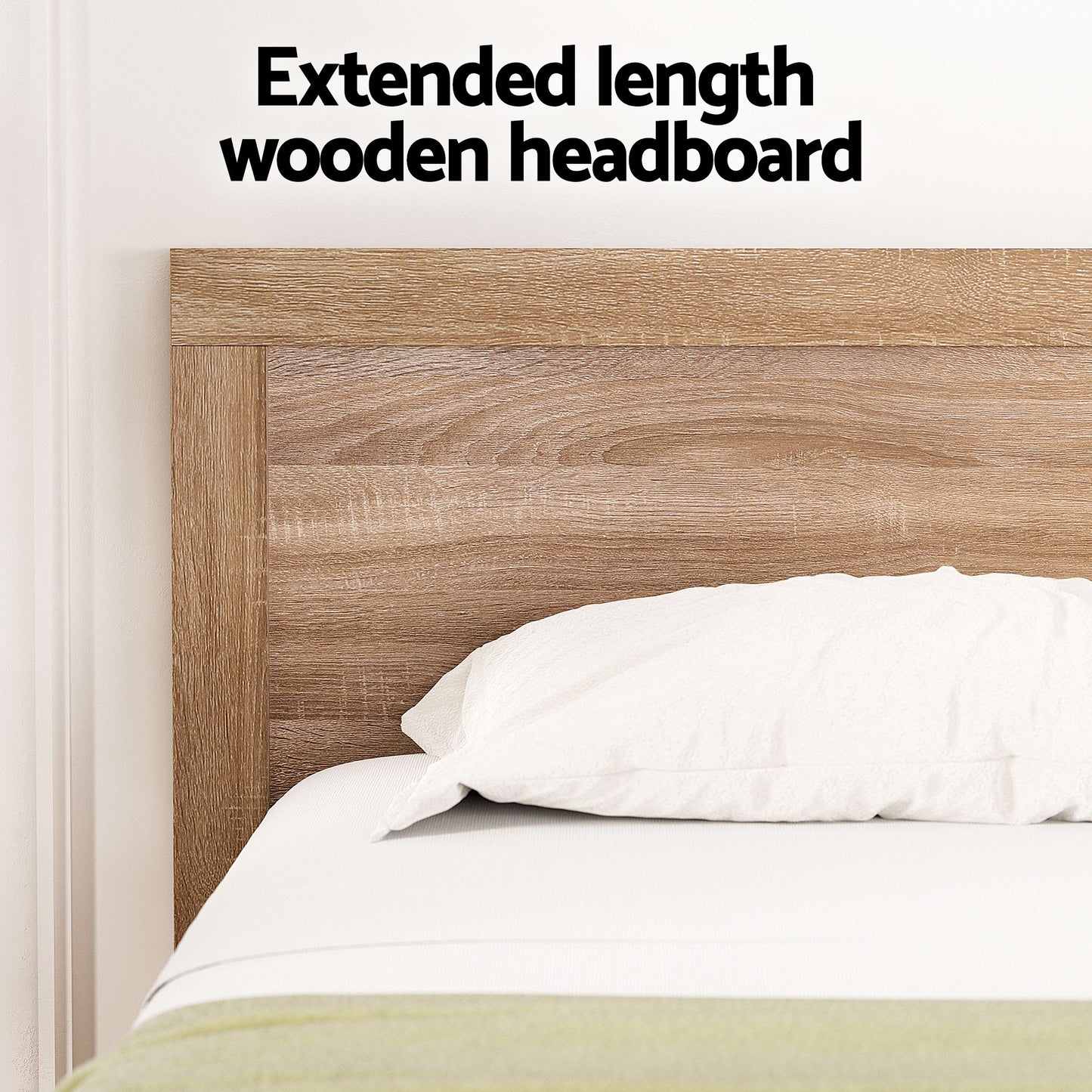 Annie Bed Frame with 2 Drawers - Natural Queen