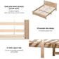 Annie Bed Frame with 2 Drawers - Natural Queen