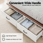 Aveline Wooden Bed Frame with 2 Drawer Platform Bed - White Double