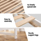 Emmeline Bed Frame with Storage Headboard and Footboard Wooden Bed Base - White Single