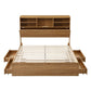 Lausanne Bed Frame with Storage, 4 Drawers, USB and Night Light - Natural Double