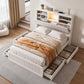 Lausanne Bed Frame with Storage, 4 Drawers, USB and Night Light - White King Single