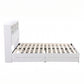 Lausanne Bed Frame with Storage, 4 Drawers, USB and Night Light - White King Single