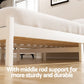 Serenia Bed Frame Size Wooden Platform with 2 Storage Drawers - White Double