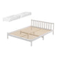 Serenia Bed Frame Wooden Platform with 2 Storage Drawers - White Queen