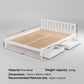 Serenia Bed Frame Wooden Platform with 2 Storage Drawers - White Queen