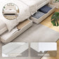 Serenia Bed Frame Wooden Platform with 2 Storage Drawers - White Queen