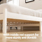 Serenia Bed Frame Wooden Platform with 2 Storage Drawers - White Queen