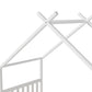 Isadora Bed Frame Wooden Base Kids Timber House Beds - White Single