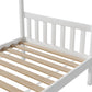 Isadora Bed Frame Wooden Base Kids Timber House Beds - White Single