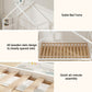 Isadora Bed Frame Wooden Base Kids Timber House Beds - White Single