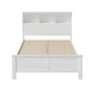Briggs Bed Frame Size Wooden with 3 Shelves Bed Head - White Double