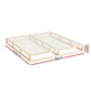 Malta Bed Frame Wooden Base Platform - Pine King