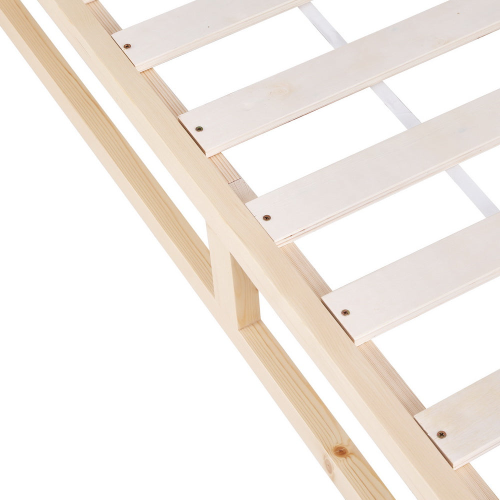 Malta Bed Frame Wooden Base Platform - Pine King