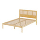 Ella Bed Frame Rattan Wooden - Natural Double