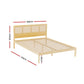 Ella Bed Frame Rattan Wooden - Natural Queen