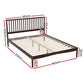Fiji Bed Frame Wooden Base Platform - Walnut Queen
