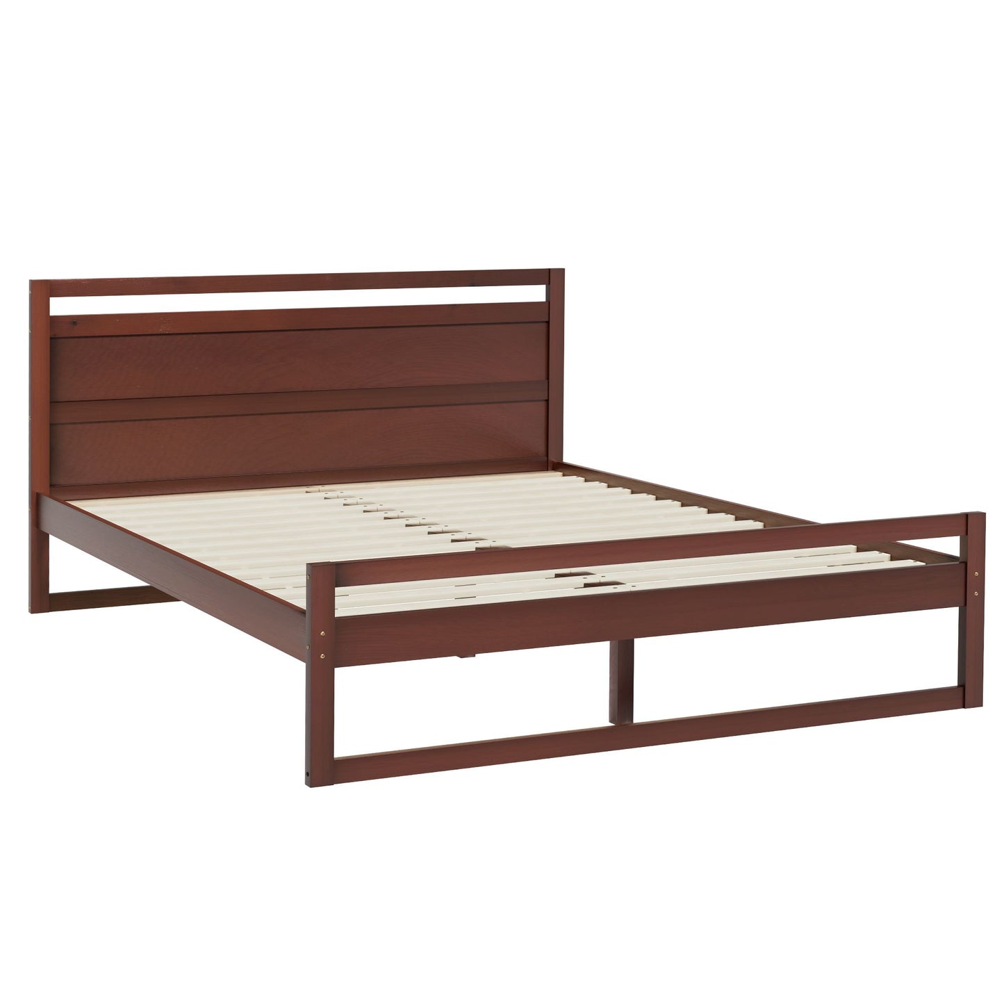 Ellie Bed Frame Wooden - Walnut Double