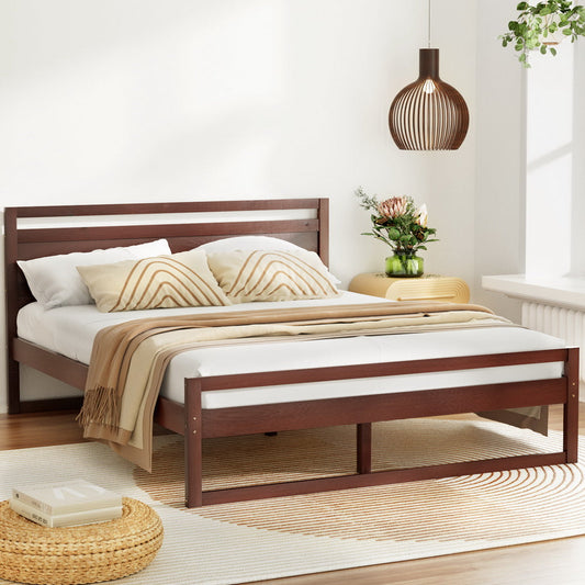 Datolite Bed & Mattress Package with 32cm Mattress - Walnut Double