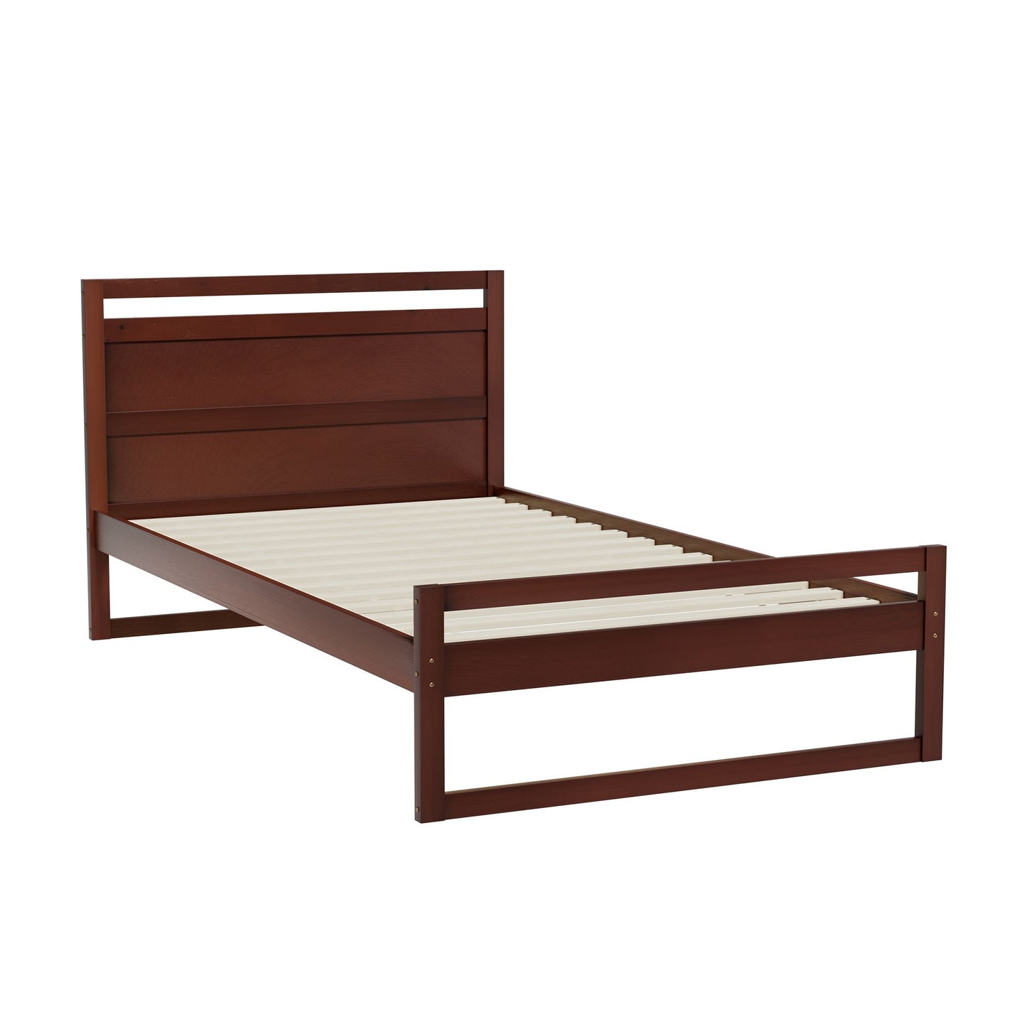 Ellie Bed Frame Wooden - Walnut King Single