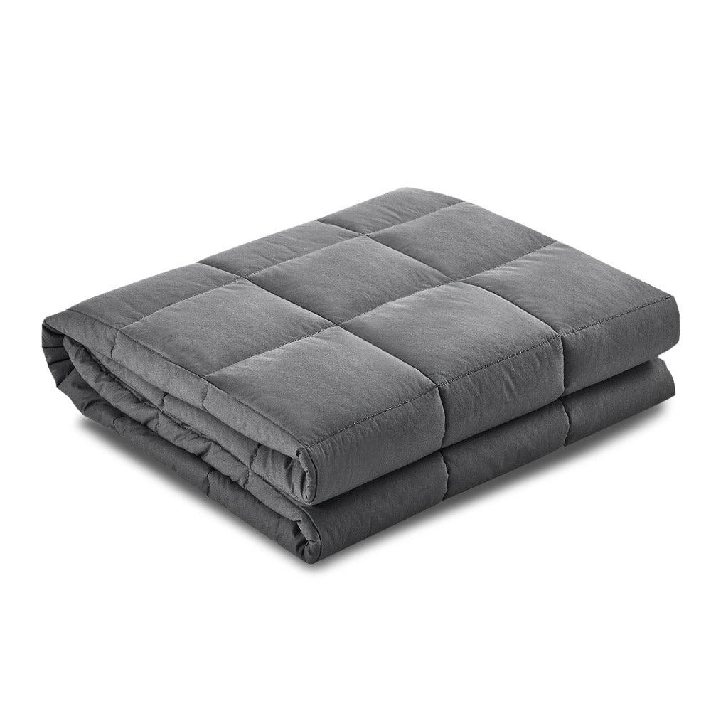 Wrigley Weighted Soft Blanket 5KG Heavy Gravity Microfibre Cover Calming Relax Anxiety Relief - Grey